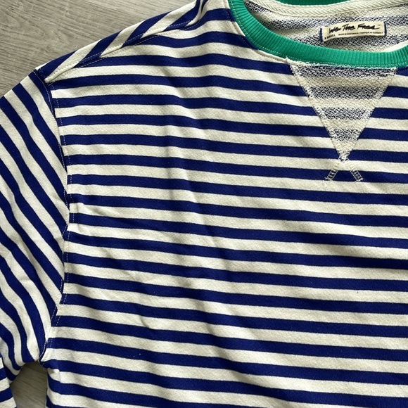 Free People Classic Striped Sweater Crewneck Oversize Baggy Cotton Women XS NWOT - Picture 5 of 13